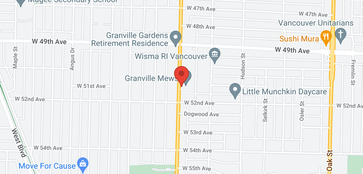 map of 6738 GRANVILLE STREET